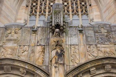 New Haven, Connecticut, Abd - İlkbahar 2019 - Yale Kampüsü - Gotik mimarinin unsuru