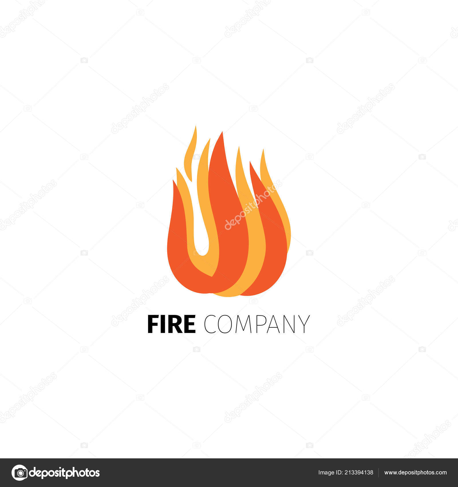 fire flame company logo template stock vector ssstocker 213394138