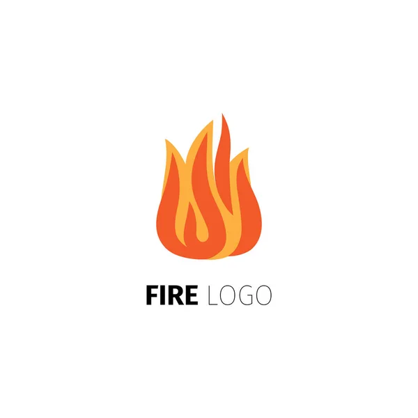 Fire icon. Vector fire flame logo template isolated on white background