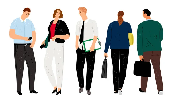 Business people confident man and woman vector