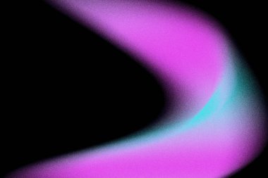 Dijital kaplama ve tasarım için siyah arkaplan üzerinde bulanık hareket ve bulanık yapıya sahip soyut pembe ve mavi ışık dalgası