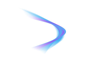 Abstract purple and blue light beam wave with glowing motion blur effect isolated on transparent background for overlay and digital design