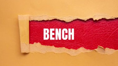 Benchmark message written on ripped torn paper background