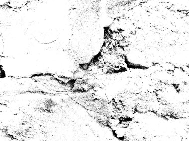 Siyah ve beyaz sıkıntılı eski taş duvar dokusu örtüsü efekti, grunge doku tasarım elementi