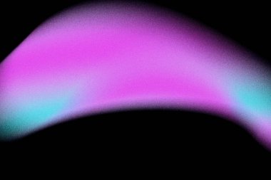 Dijital kaplama ve tasarım için siyah arkaplan üzerinde bulanık hareket ve bulanık yapıya sahip soyut pembe ve mavi ışık dalgası