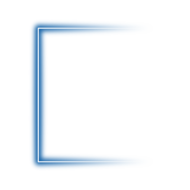 Neon blue frame png. Glowing frame on transparent background