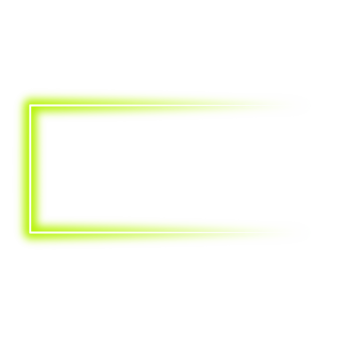 Neon green frame png. Glowing frame on transparent background