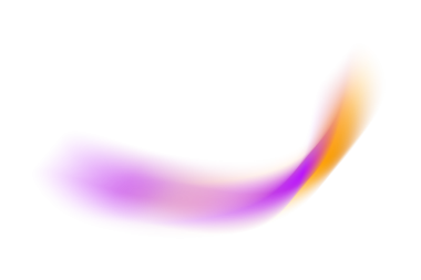 Abstract pink and yellow light beam wave with glowing motion blur effect isolated on transparent background for overlay and digital design