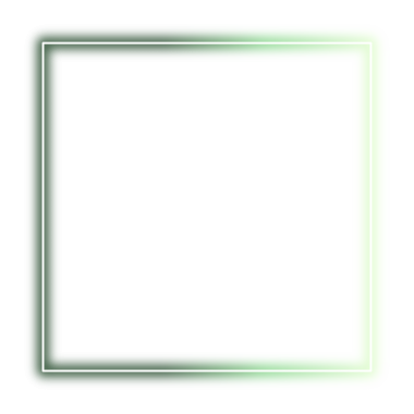 Neon green frame png. Glowing frame on transparent background