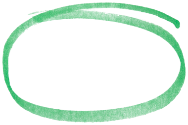 Hand drawn green marker circle sketch, abstract ink oval stroke for highlight, emphasis, underline, business note, doodle design, isolated simple round shape element on transparent background