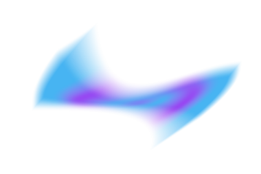 Abstract purple and blue light beam wave with glowing motion blur effect isolated on transparent background for overlay and digital design