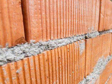 Kırmızı kil tuğla duvar doku arka plan