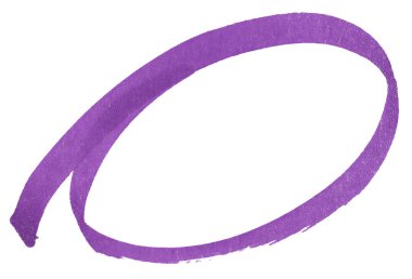 El çizimi mor işaret çember çizimi, vurgulamak için soyut mürekkep oval vuruş, vurgu, altı çizili, iş notu, karalama tasarımı, izole edilmiş yuvarlak element