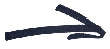 İşaretleyici fırça darbesi ile el çizimi siyah ok çizimi, yön, iş tasarımı, karalama simgesi, basit izole işaret ögesi için soyut mürekkep işaretleyici sembolü