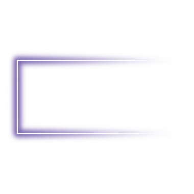 Neon purple frame png. Glowing frame on transparent background
