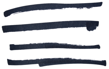 Hand drawn black marker brush strokes set, abstract ink lines collection for underline, highlight, text divider, design element, doodle sketch, isolated simple shapes on transparent background