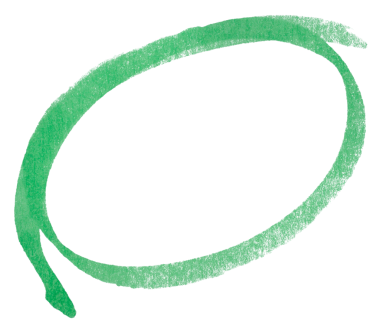 Hand drawn green marker circle sketch, abstract ink oval stroke for highlight, emphasis, underline, business note, doodle design, isolated simple round shape element on transparent background