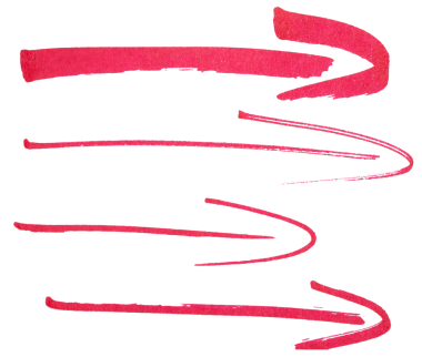 İşaretleyici fırça darbesiyle el çizimi kırmızı ok çizimi, yön için soyut mürekkep imleci sembolü, iş tasarımı, karalama simgesi, şeffaf arkaplanda basit izole işaret ögesi