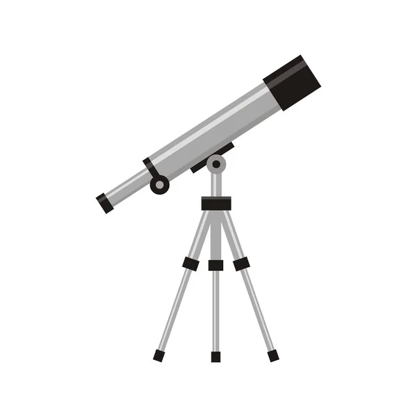Grey Telescope Icon Isolated White Background — Stock Vector