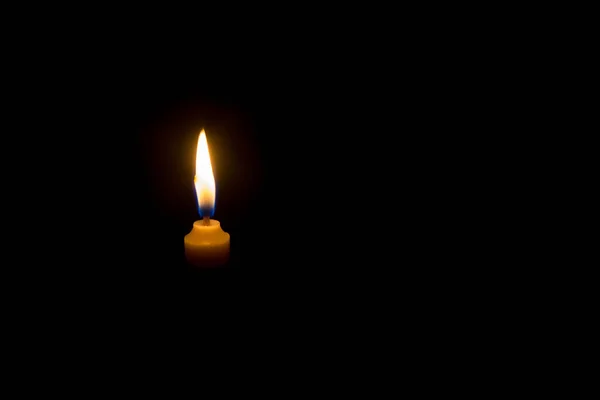 Licht Der Kerze Dunkeln — Stockfoto