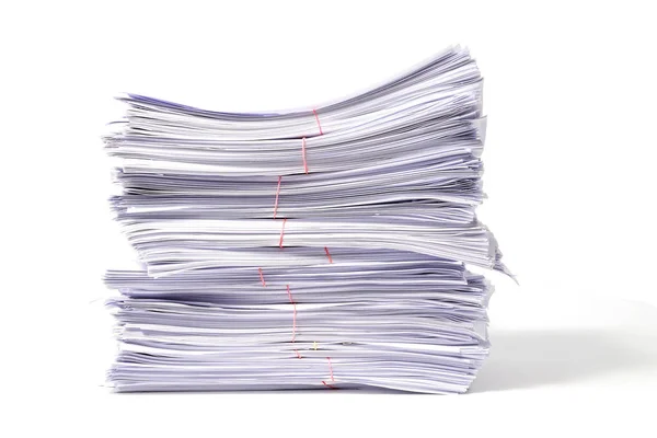 Stack Documents Isolated White Background — Stock Photo, Image