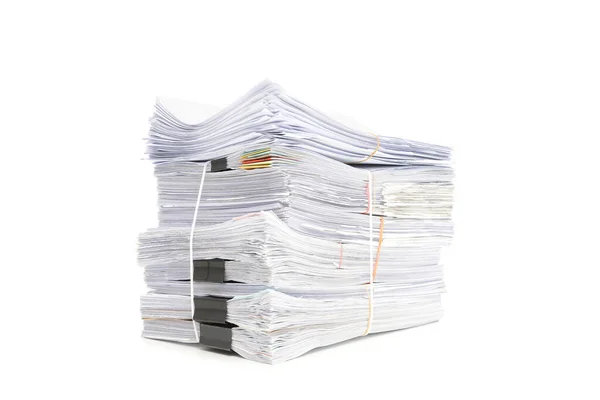 Stack Documents Isolated White Background — Stock Photo, Image