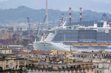 LA SPEZIA, ITALY - HAZİRAN 03, 2020: Kosta filosunun amiral gemisi, La Spezia limanında