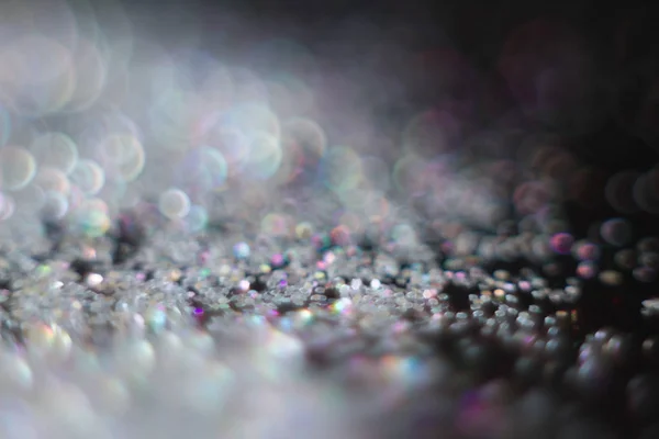 Abstraction colorful bokeh on a dark background. Defocused. — Stock Photo, Image