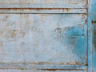 Eski yırtık metal kapılar, metal, arka plan veya konseptten soyulmuş boya