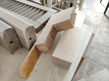 Detayları ve ahşap döşeme ile mobilya dükkanının farklı köşelerinde, arka plan