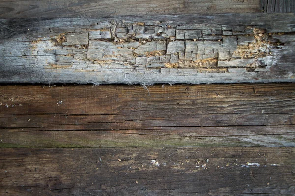 Fondo de madera agrietada pelada vieja, tableros viejos apilados — Foto de Stock