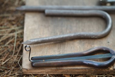 Çene arp, khomuses, halk müzik aletleri, seçici odak çeşitli yerlerinde yakın çekim