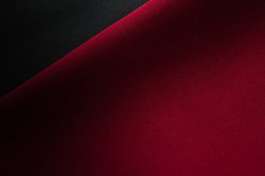 İki renk kırmızı ve siyah lüks arka plan veya kavram, kırmızı ve siyah kumaş kıvrımları