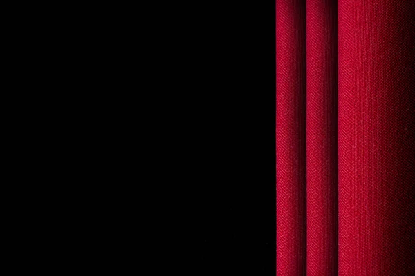 Two colors red and black luxury background or concept, folds of red and black fabric — Stock Photo, Image