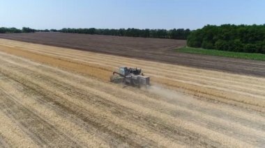 Eski biçerdöver buğday reaps. Hava