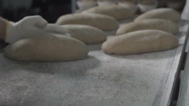 Baker ekmek hamur yapar. ağır çekim
