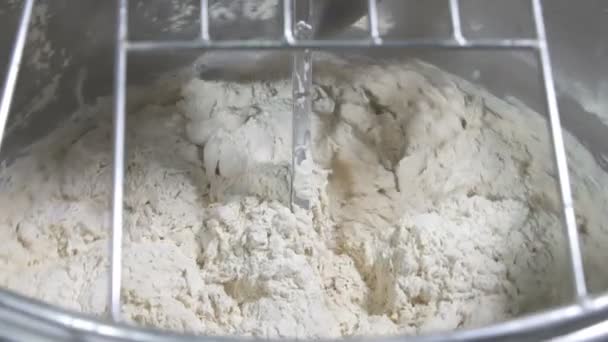 Pétrir la pâte dans la cuve. au ralenti — Video