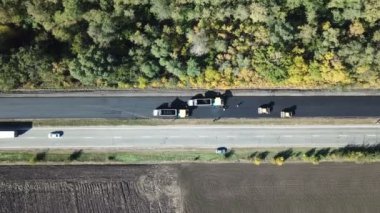 Ukrayna, Dnipro - 11 Ekim 2018: highw asfaltta onarım