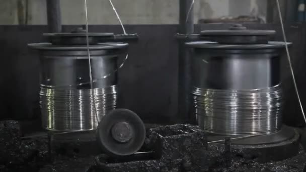 Production of metal wire — Stock Video