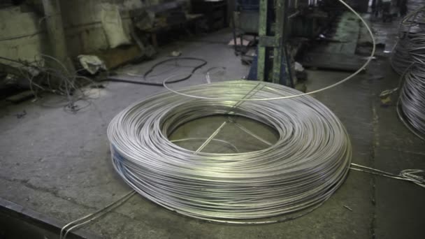金属ワイヤの生産 — ストック動画