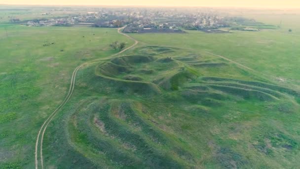 Mavrinsky Maidan Ukraine. Aerial — Stock Video