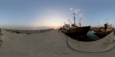 Balıkçı gemileriyle 4K 360 VR Sanal Gerçeklik Yatağı