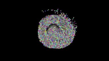 Renkli topların hareketi 3D animasyon