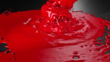 Yere düşen sıvı 3D animasyon