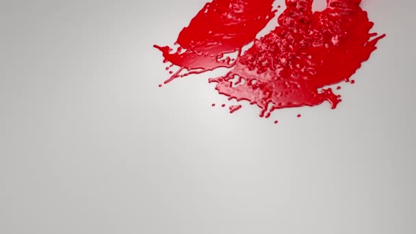 Liquido caduta sul pavimento animazione 3d — Video Stock