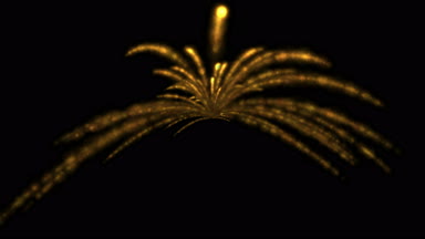 4k patlama alev, patlama altın yangın ve fireworks uygulamasında uzay, savaş sahne, cehennem ateşi göz kamaştırıcı bir grup füzelerinin başlattı,.