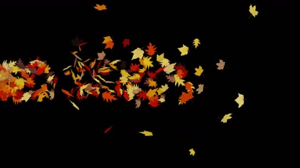 Feuille d'érable 4k laisser tomber & lumière fusée éclairante, automne automne romantique particule artistique .
