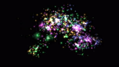 4 k renk alev havai fişek arka plan, tatil patlama parçacık zemin