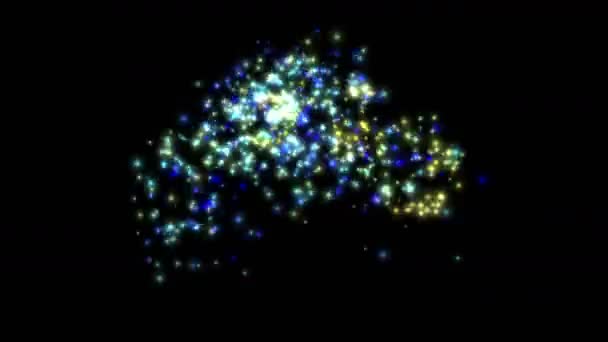 4k abstraites flammes de couleur fond de feu d'artifice, vacances explosions particule toile de fond .