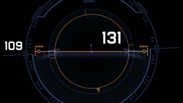 Radar Gps Display Tela Tecnologia Sinal Ciência Futura Sci Dados — Vídeo de Stock